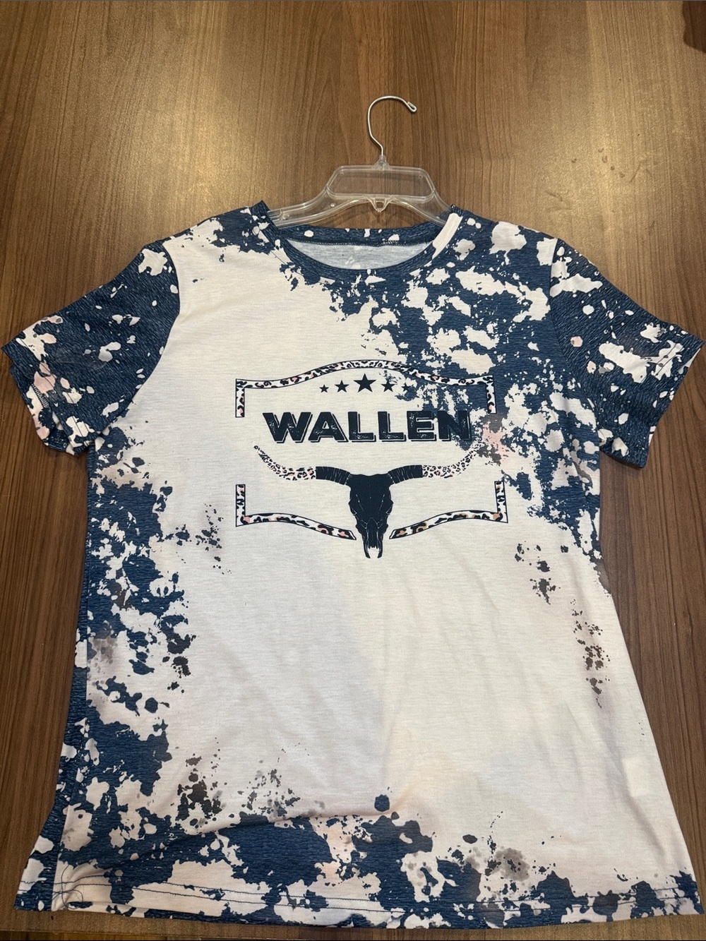 Morgan Wallen Women's Blue & White Graphic Tee